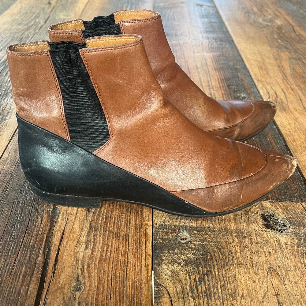 Balenciaga Chelsea boots brown/black color block Size 39